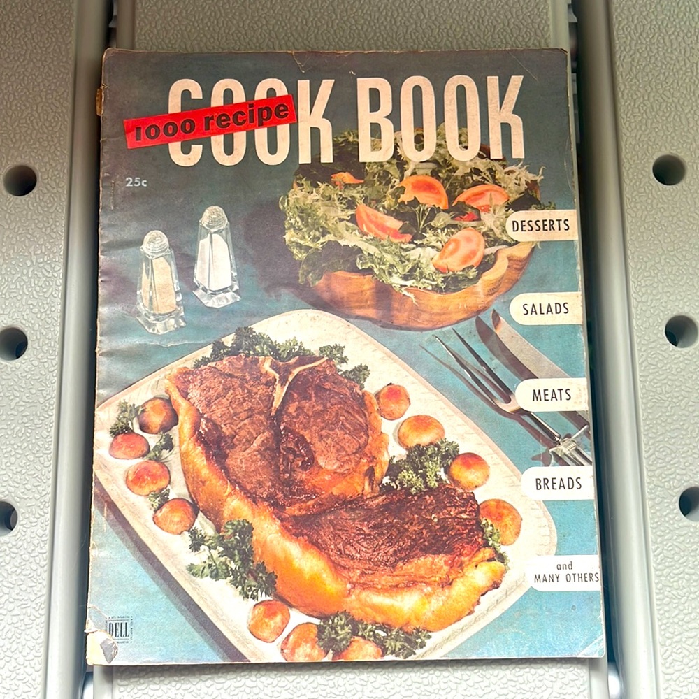 1948 1000 Recipe Cook Book vintage cook book